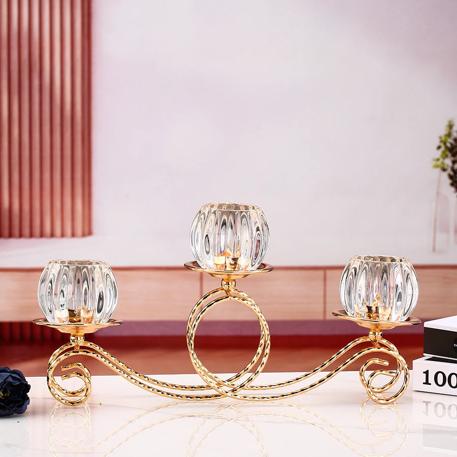 Photophore Cristal 3 bougies - Esprit Chandelier