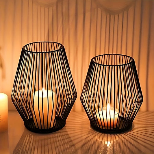 Photophore Losange Noir - Esprit Chandelier