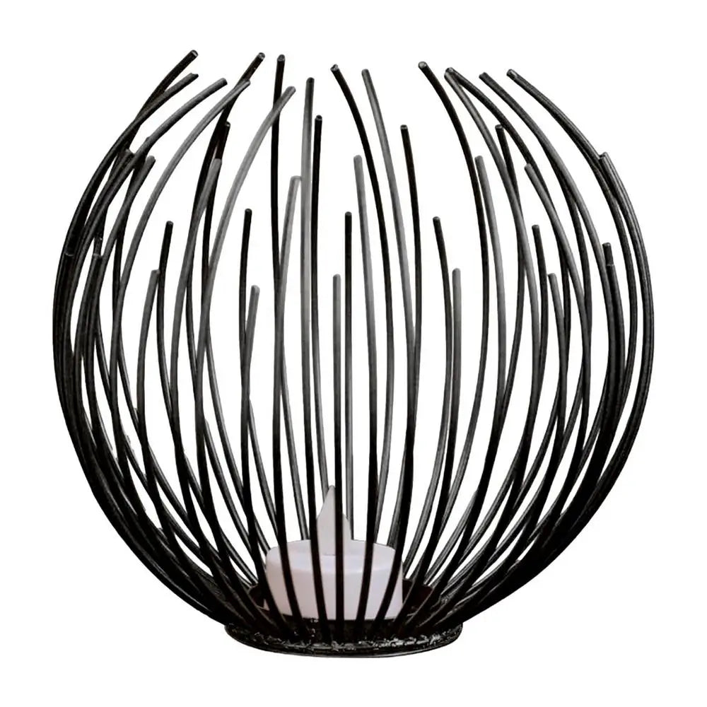 Photophore Noir fil metal - Esprit Chandelier