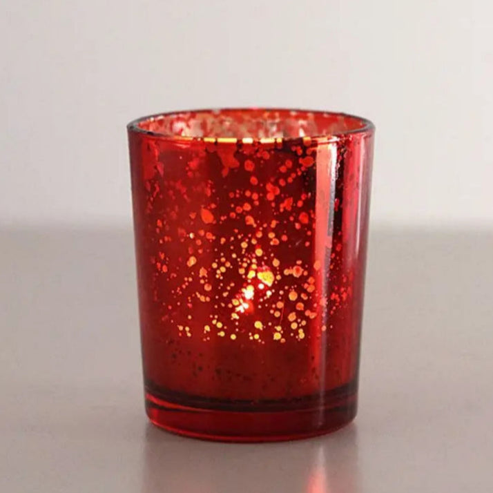 Photophore Rouge verre - Esprit Chandelier