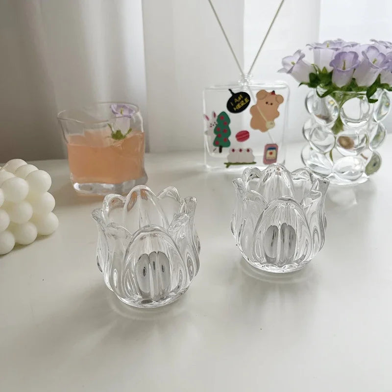 Photophore Tulipe Verre - Esprit Chandelier