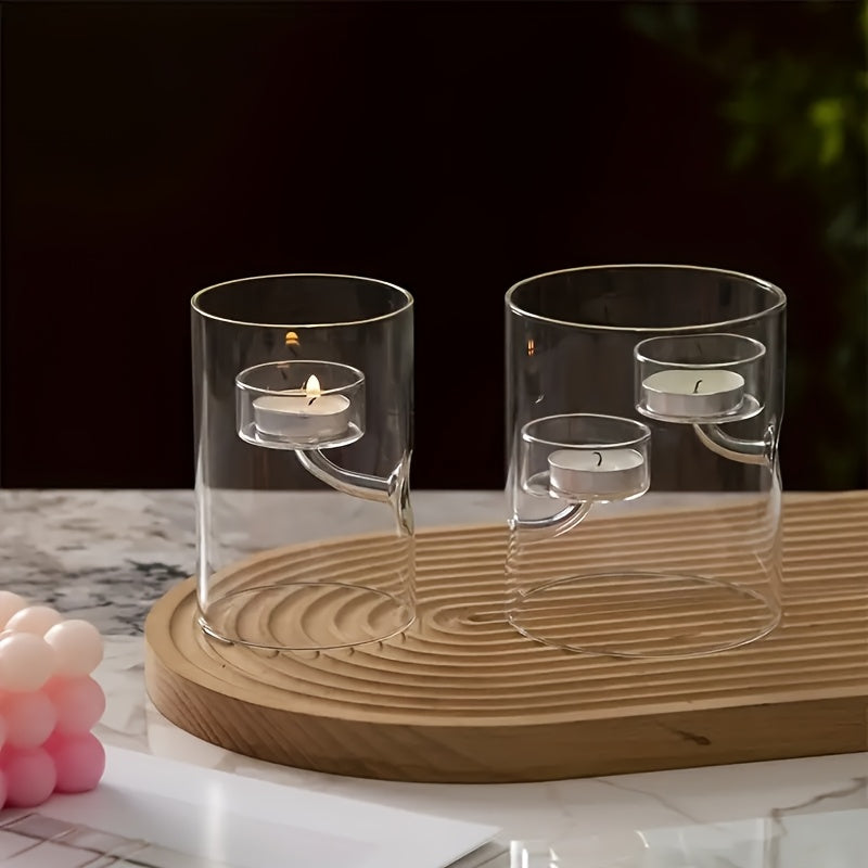 Photophore Verre Rond 1 bougie - Esprit Chandelier