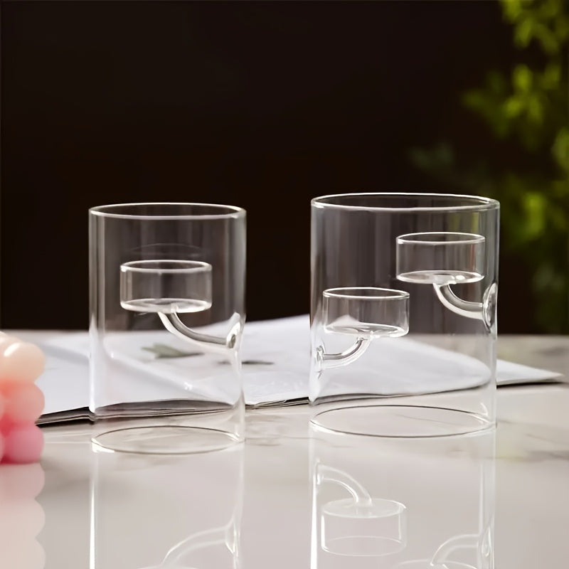 Photophore Verre Rond 2 bougies - Esprit Chandelier