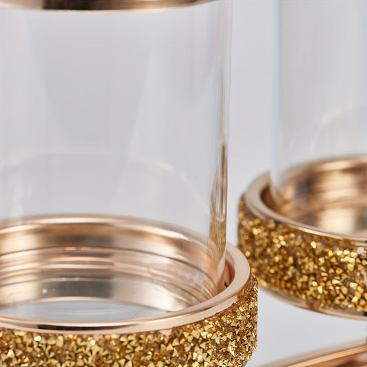 Photophore Verre etui dore - Esprit Chandelier