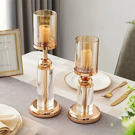 Photophore Verre sur Pied Cristal - Esprit Chandelier