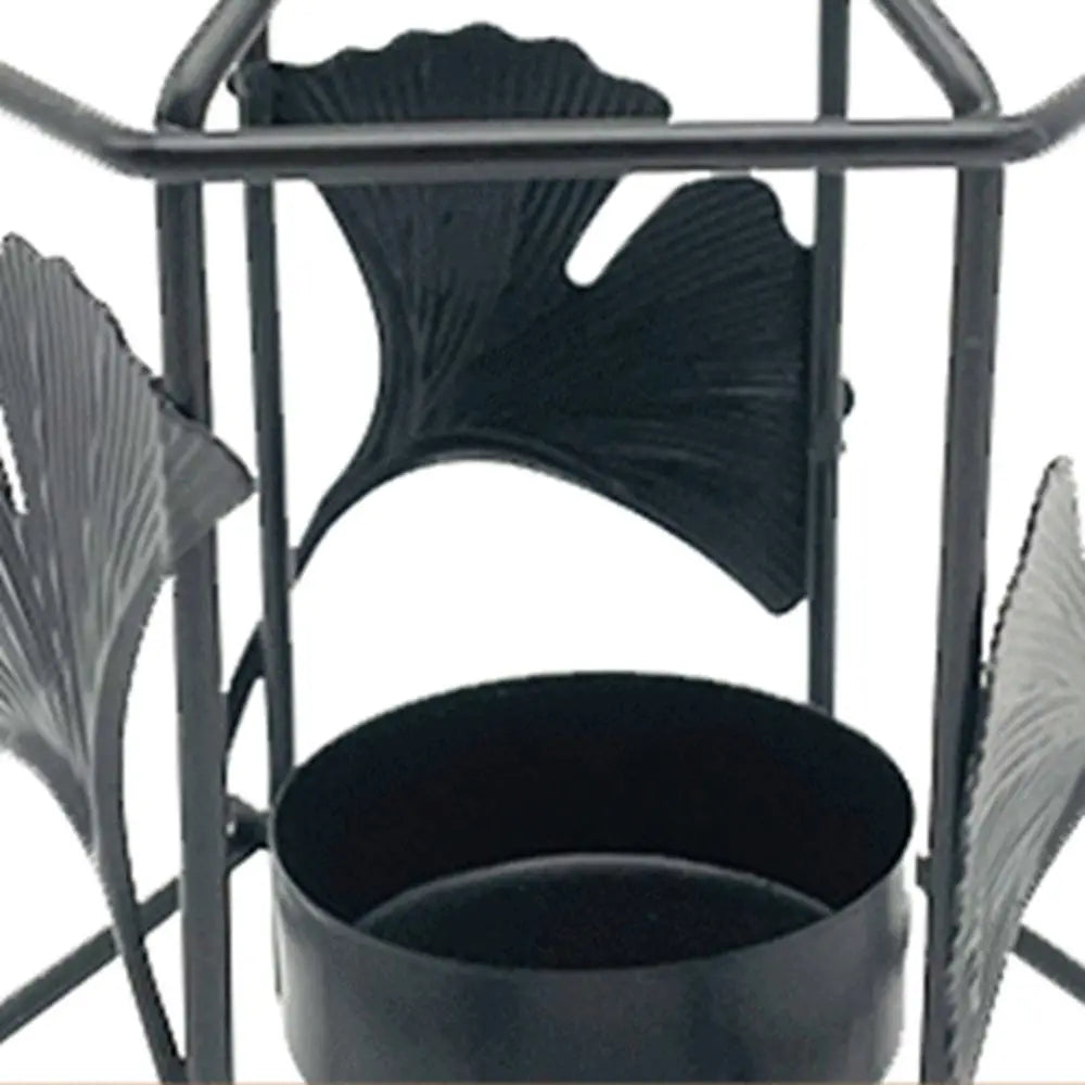Photophore noir Ginkgo - Esprit Chandelier