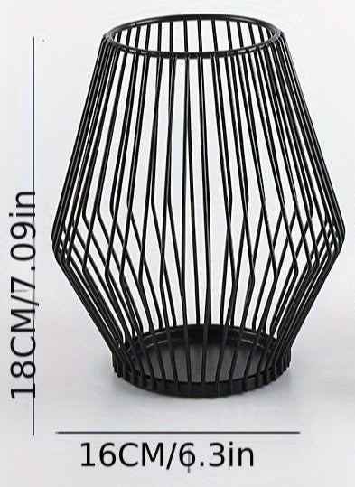 Photophores Losanges Noirs Format - Esprit Chandelier