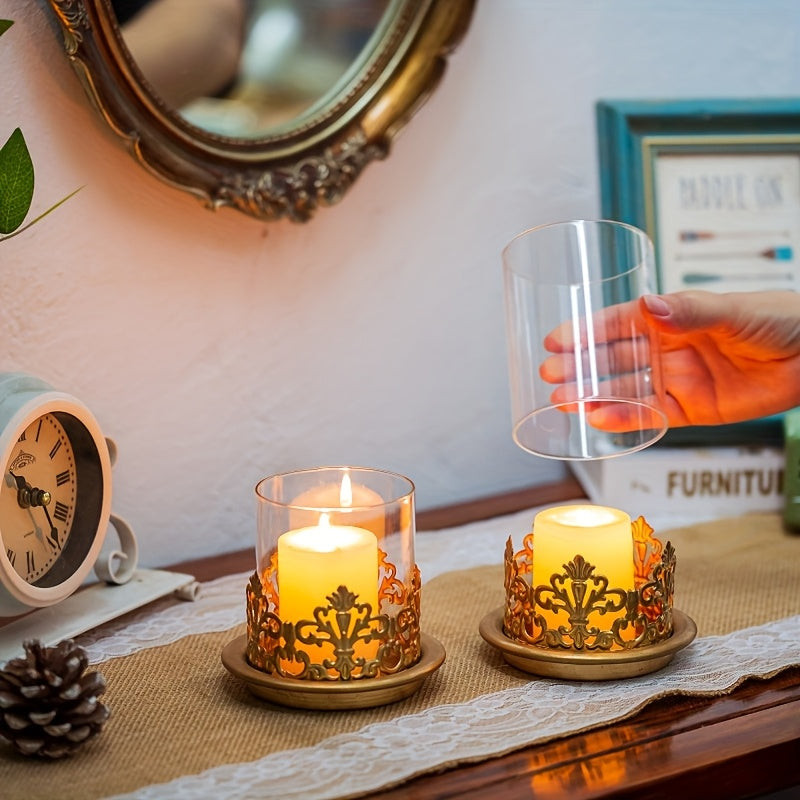 Photophores dores vintage - Esprit Chandelier