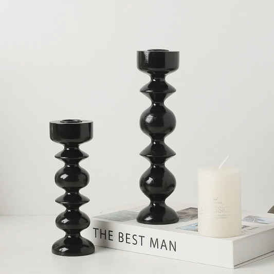 Chandelier Noir - Bois