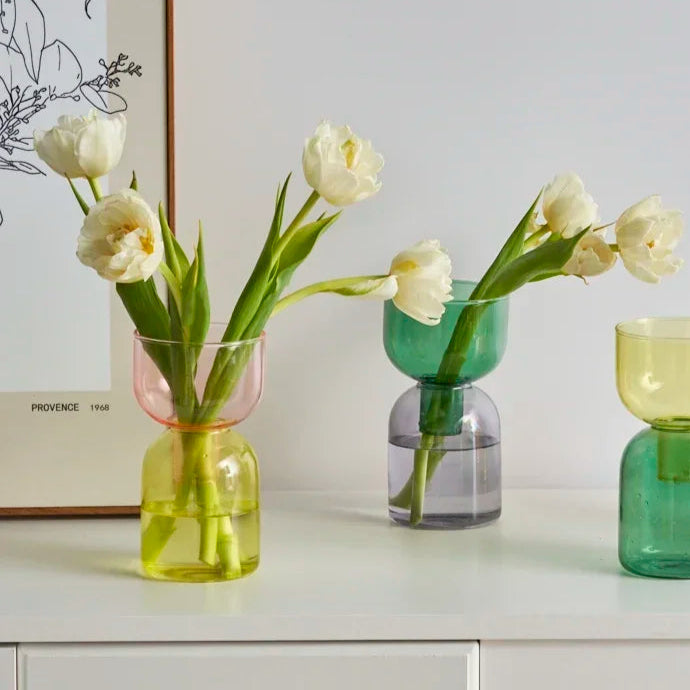 Soliflore Vase Verre Bicolore