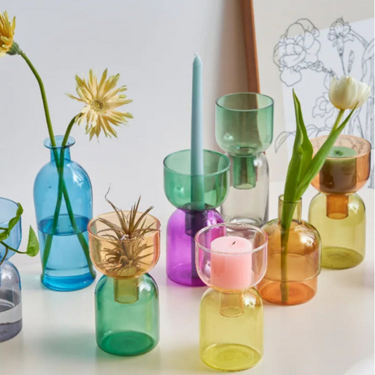 Soliflore Verre Bicolore