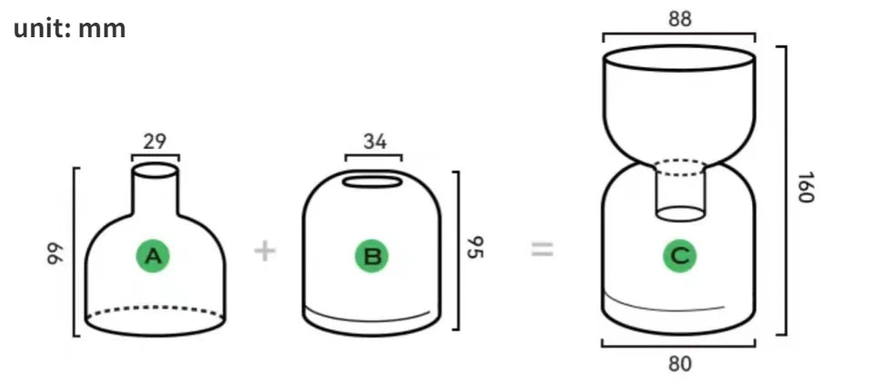 Vase soliflores verre coclore format