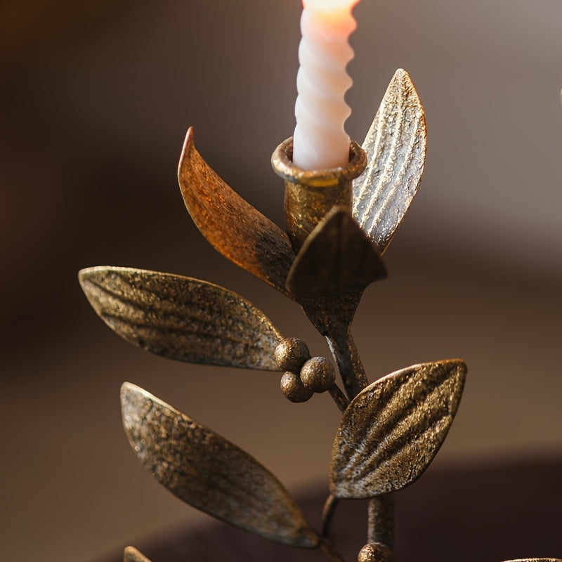 bobeche chandelier dore plante