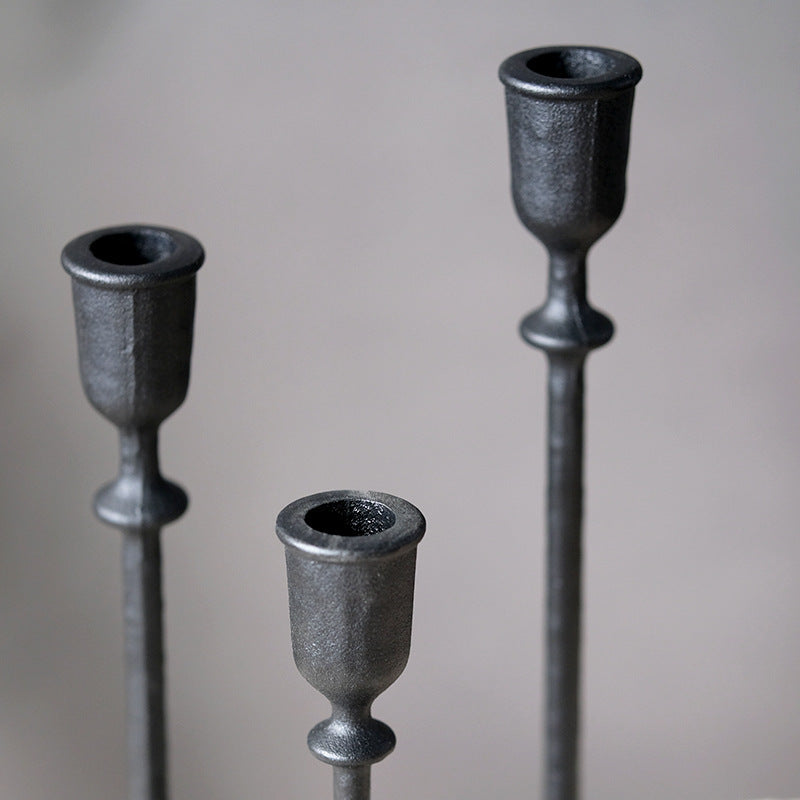 bobèche noire chandelier fonte