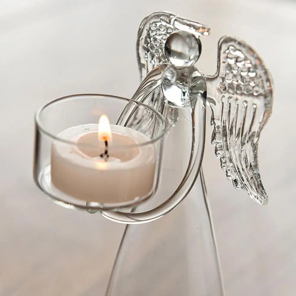 bougeoir ange verre - Esprit Chandelier