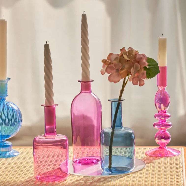 bougeoir bouteille verre