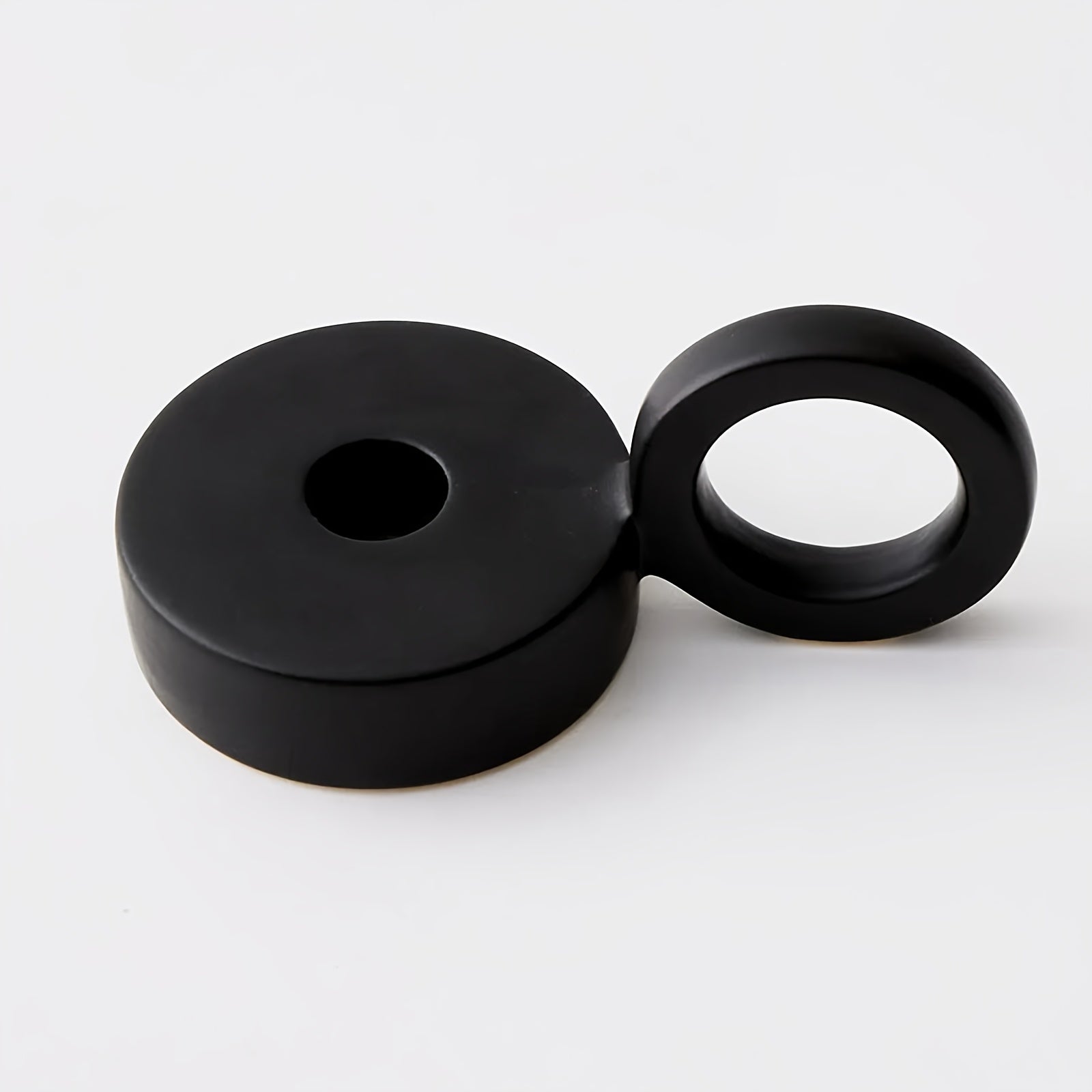 bougeoir céramique noir rond - Esprit Chandelier