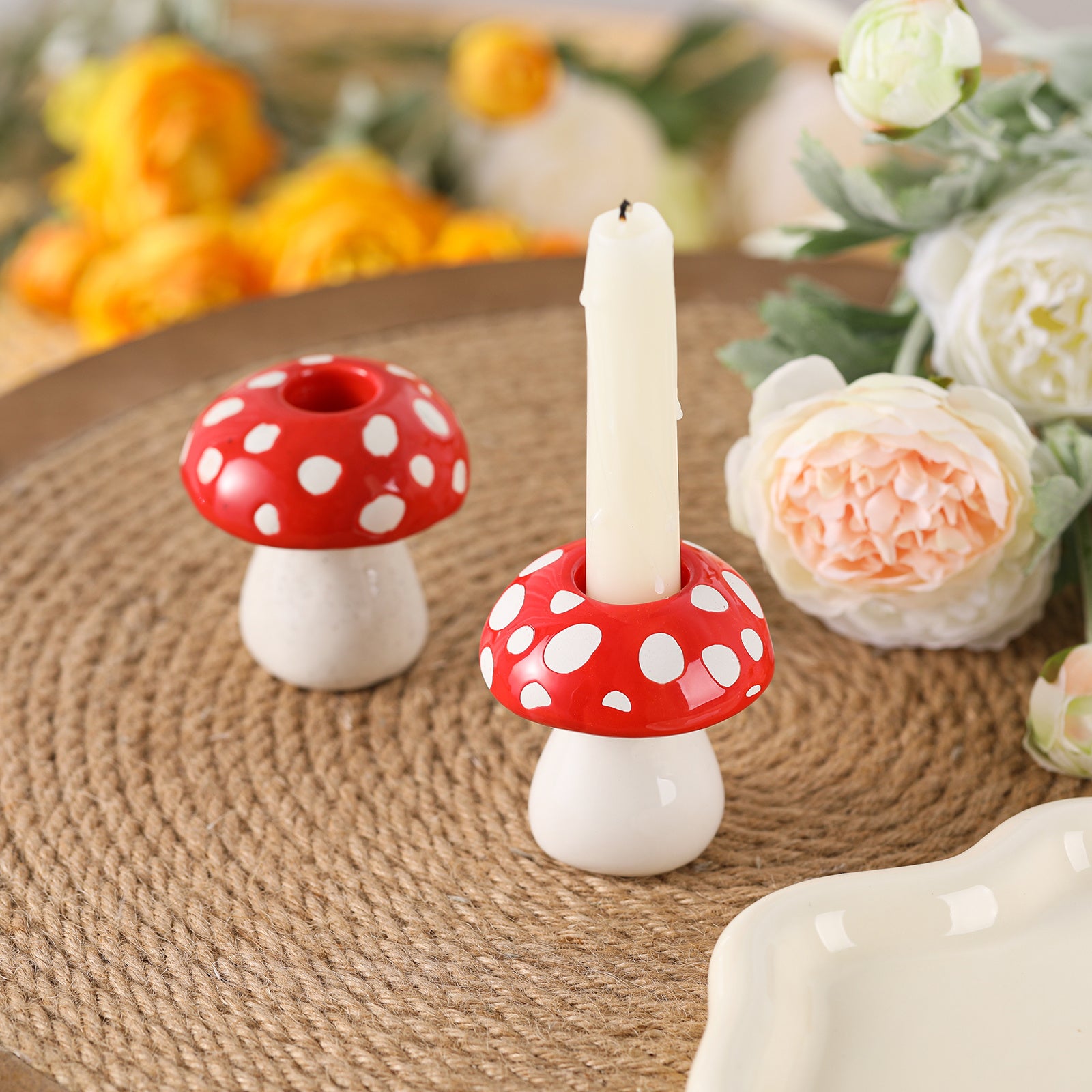 bougeoir champignon ceramique - Esprit Chandelier