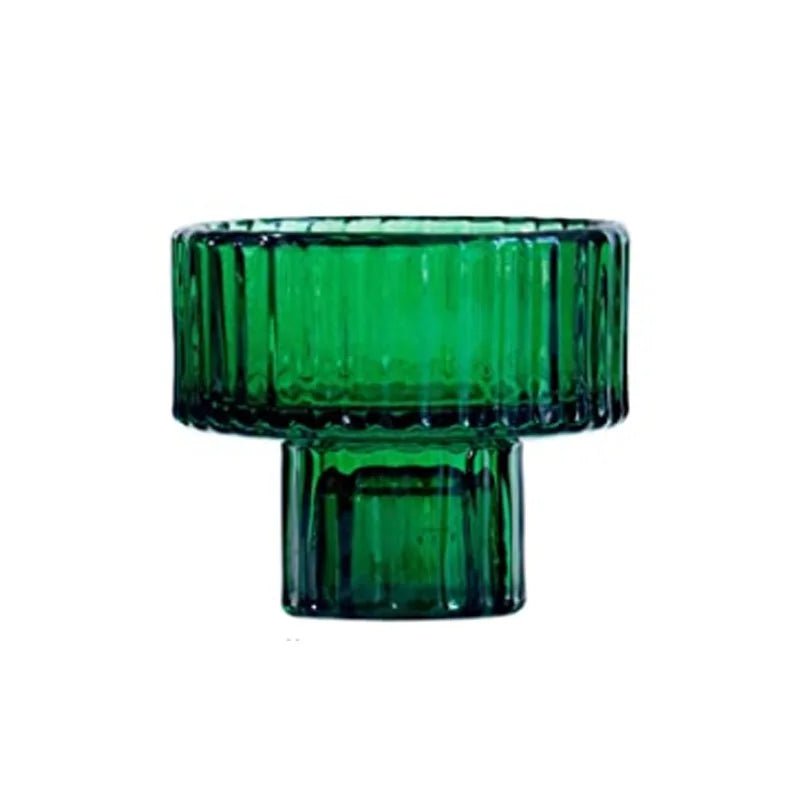 bougeoir coupelle vert vintage - Esprit Chandelier