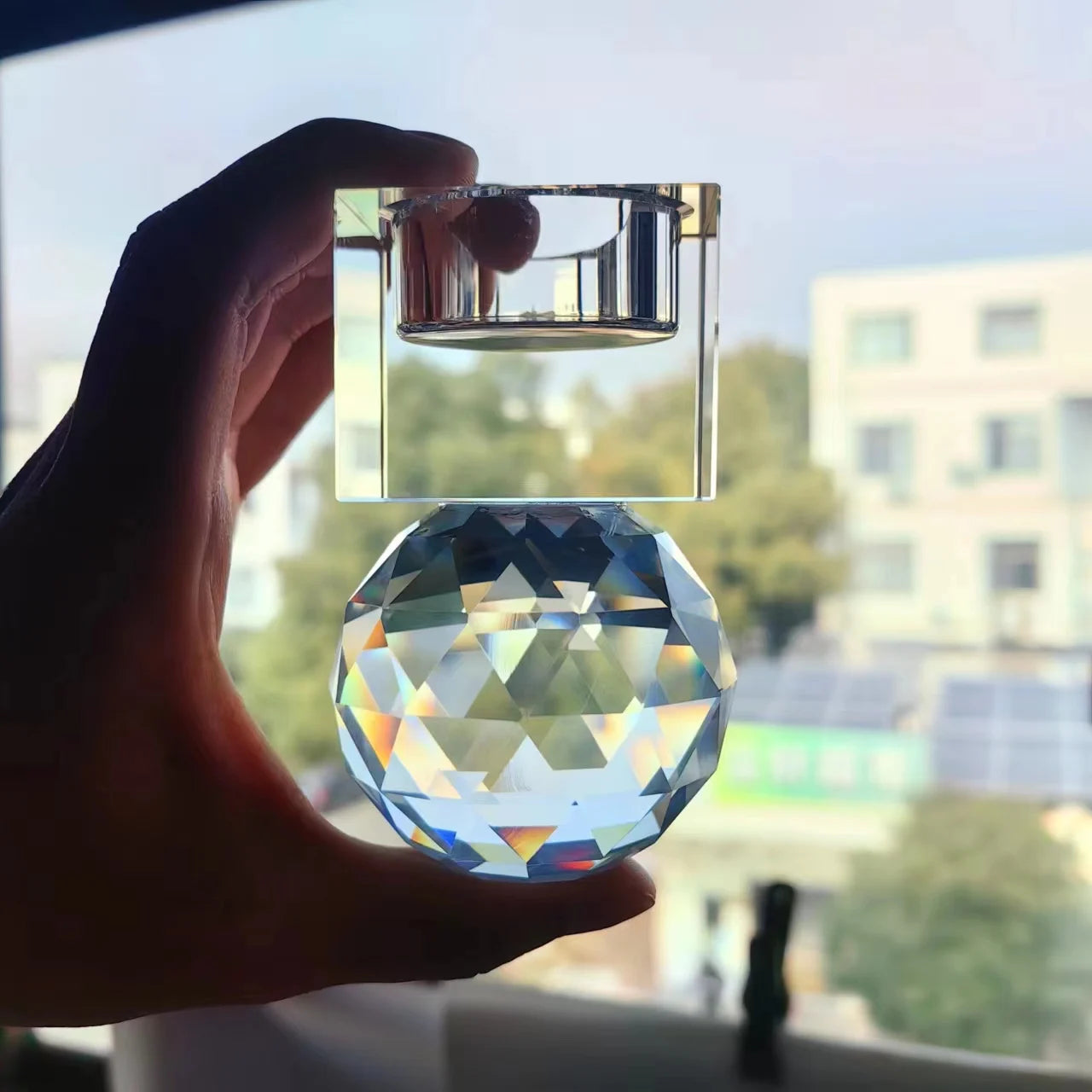 bougeoir cristal attrape soleil Esprit Chandelier