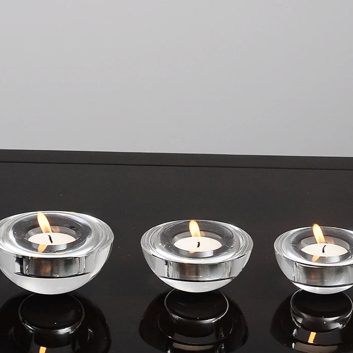 bougeoir cristal dôme rond - Esprit Chandelier