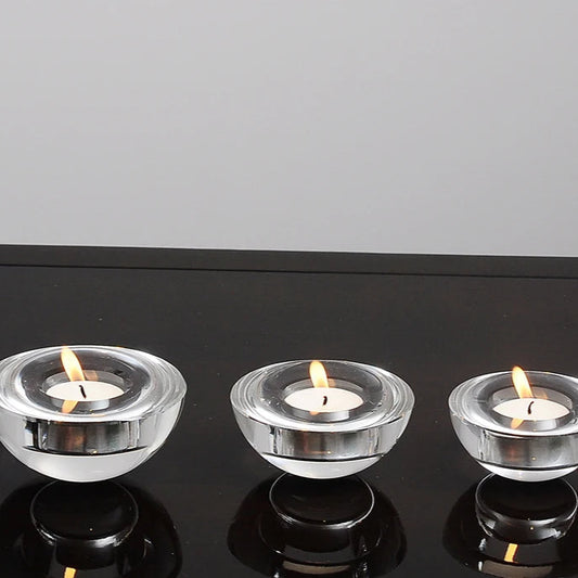 bougeoir cristal dôme rond - Esprit Chandelier