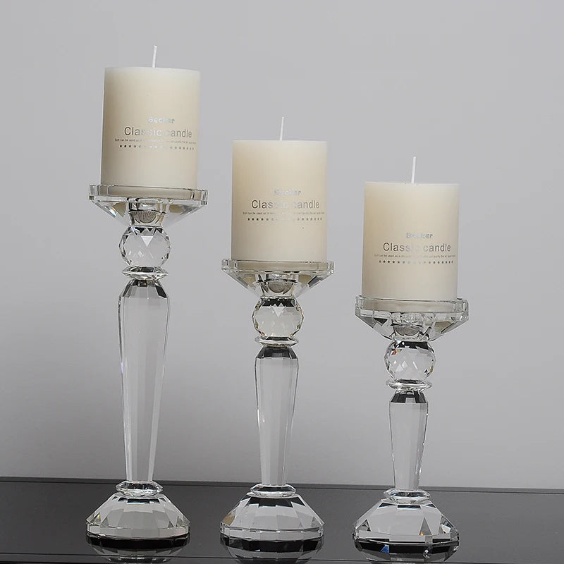 bougeoir cristal fuselé - Esprit Chandelier