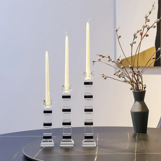 Bougeoir cristal noir - Esprit Chandelier