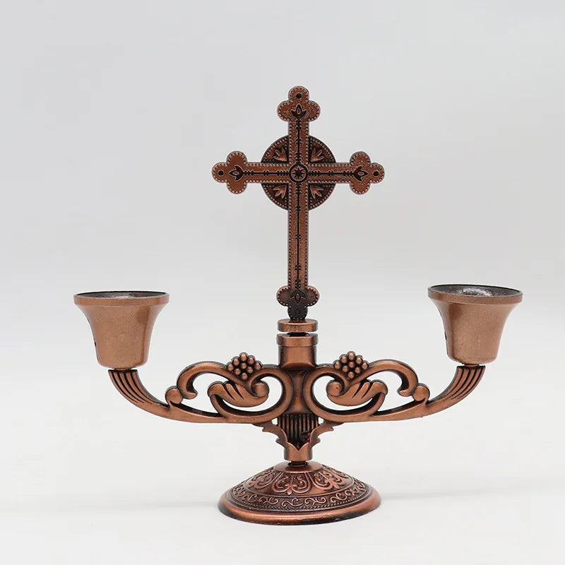 bougeoir_croix_celtique_rose gold - Esprit Chandelier