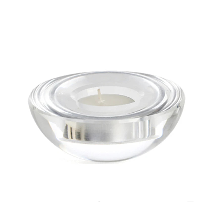 bougeoir dôme cristal transparent - Esprit Chandelier