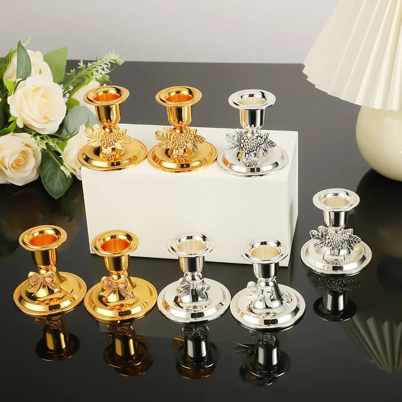 bougeoir doré flot vigne