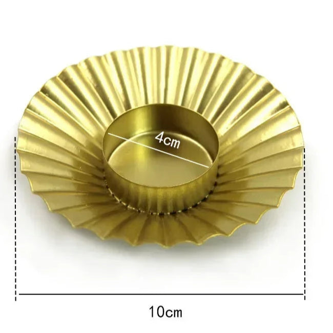 bougeoir dore moule tarte - Esprit Chandelier