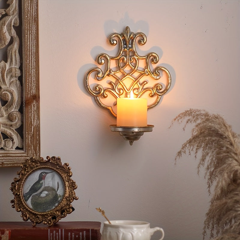 bougeoir dore mural renaissance - Esprit Chandelier