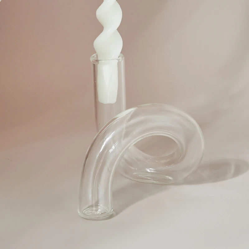 bougeoir verre escargot