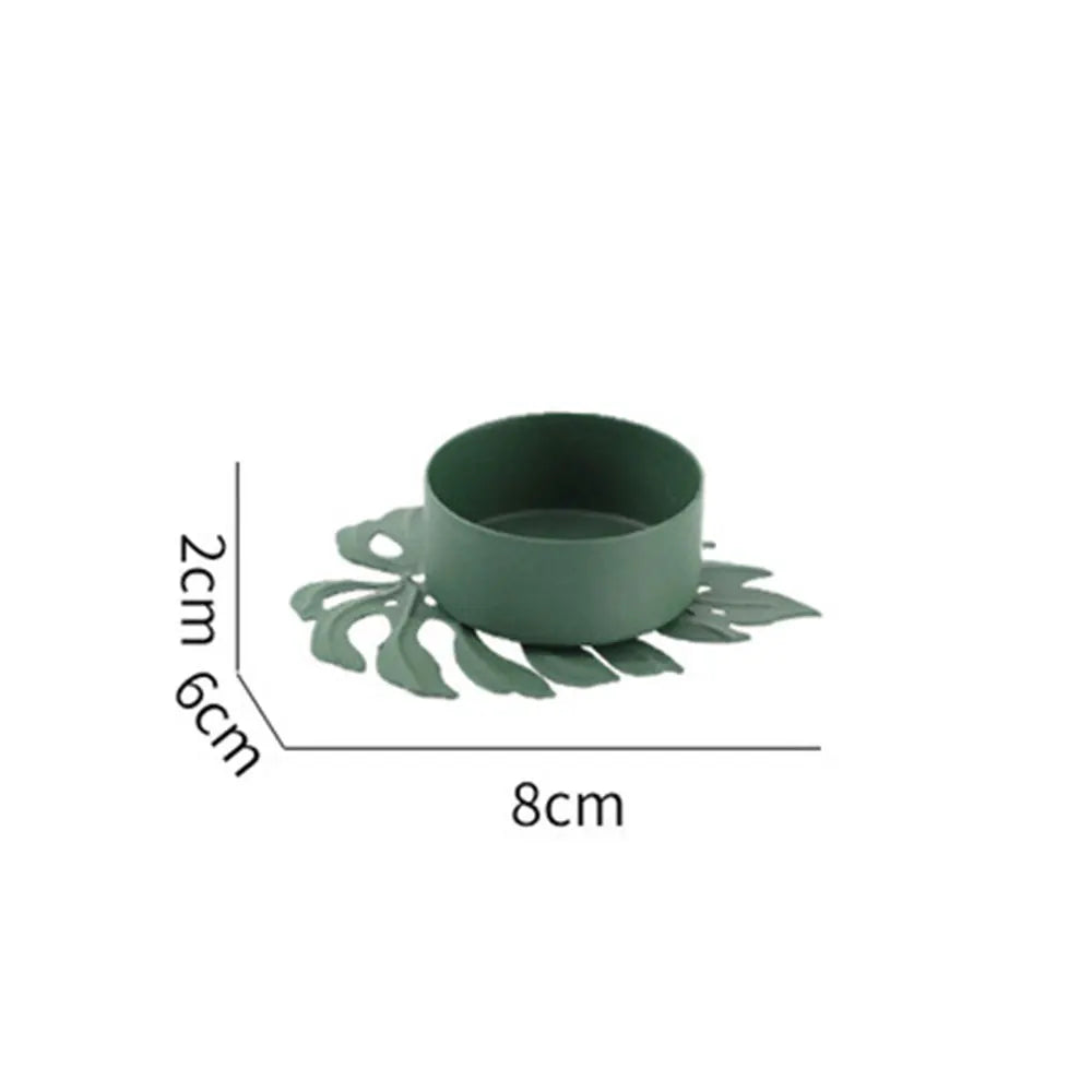 bougeoir feuille vert XS - Esprit Chandelier