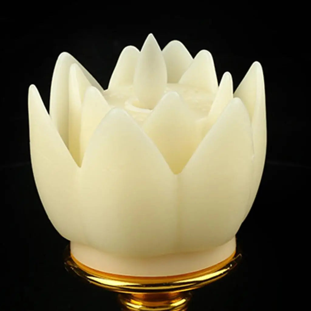 bougeoir lotus led jaune- Esprit Chandelier