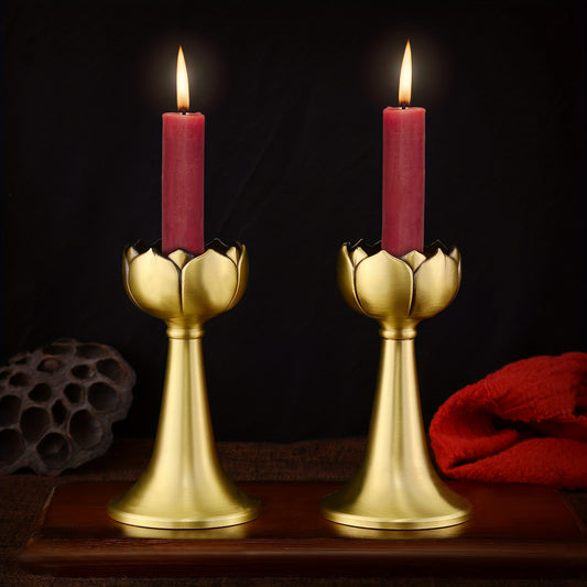 bougeoir laiton tibetain - Esprit Chandelier