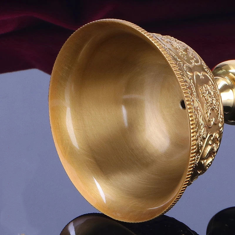 bougeoir laiton tibetain bronze - Esprit Chandelier