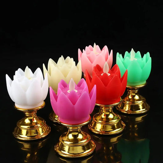 bougeoir lotus led - Esprit Chandelier