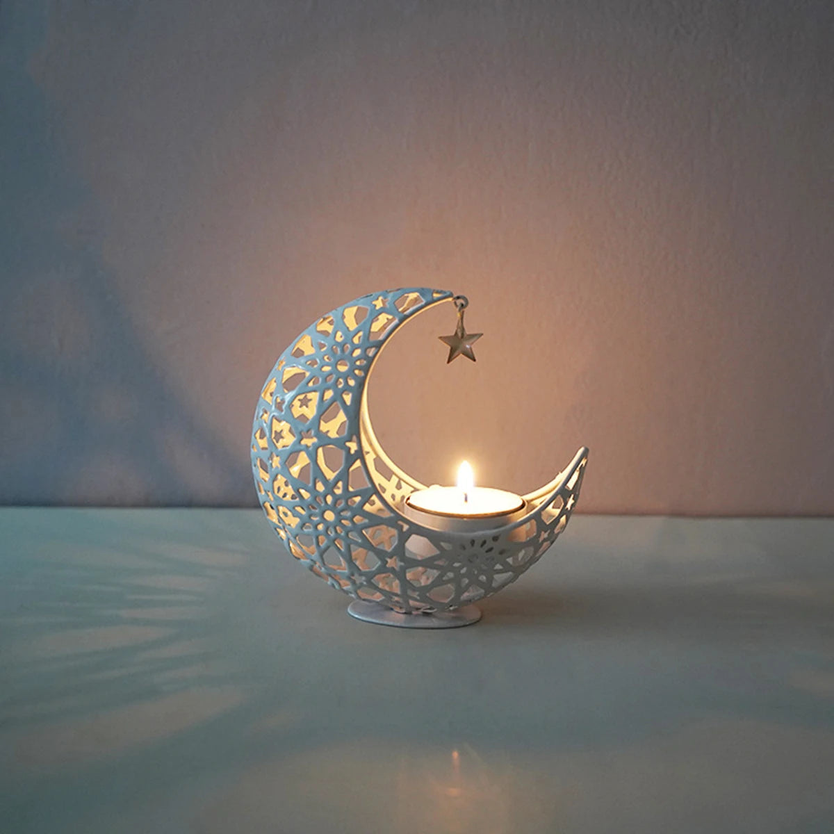 bougeoir lune blanche - Esprit Chandelier