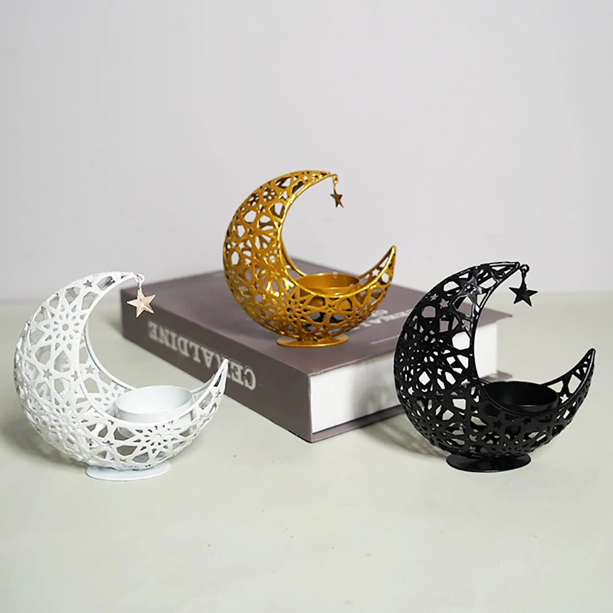 bougeoir lune doree - Esprit Chandelier