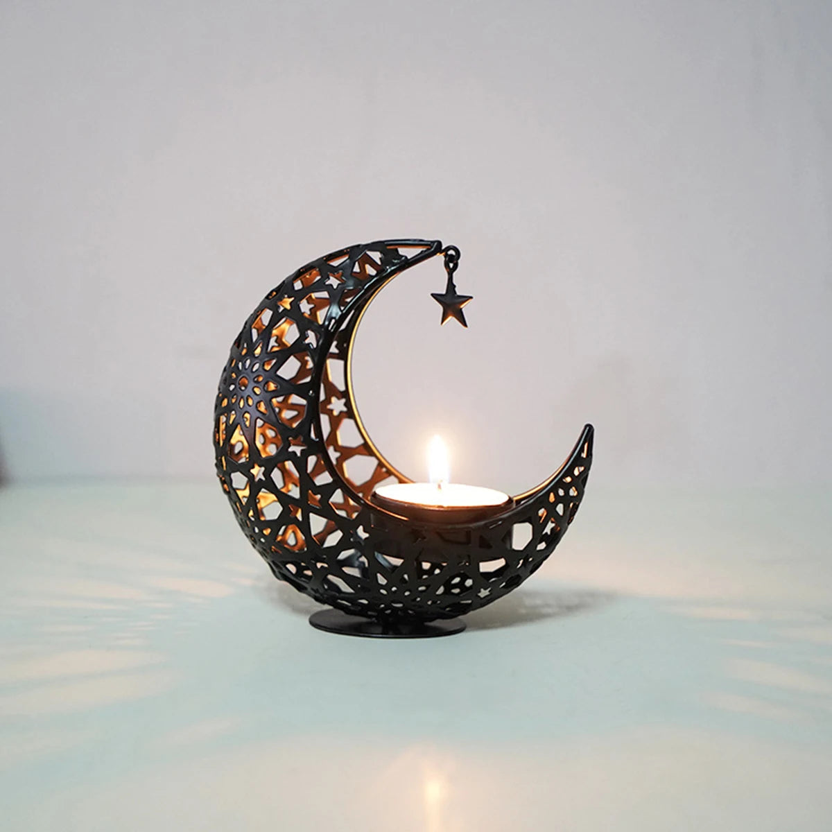 bougeoir lune noire - Esprit Chandelier