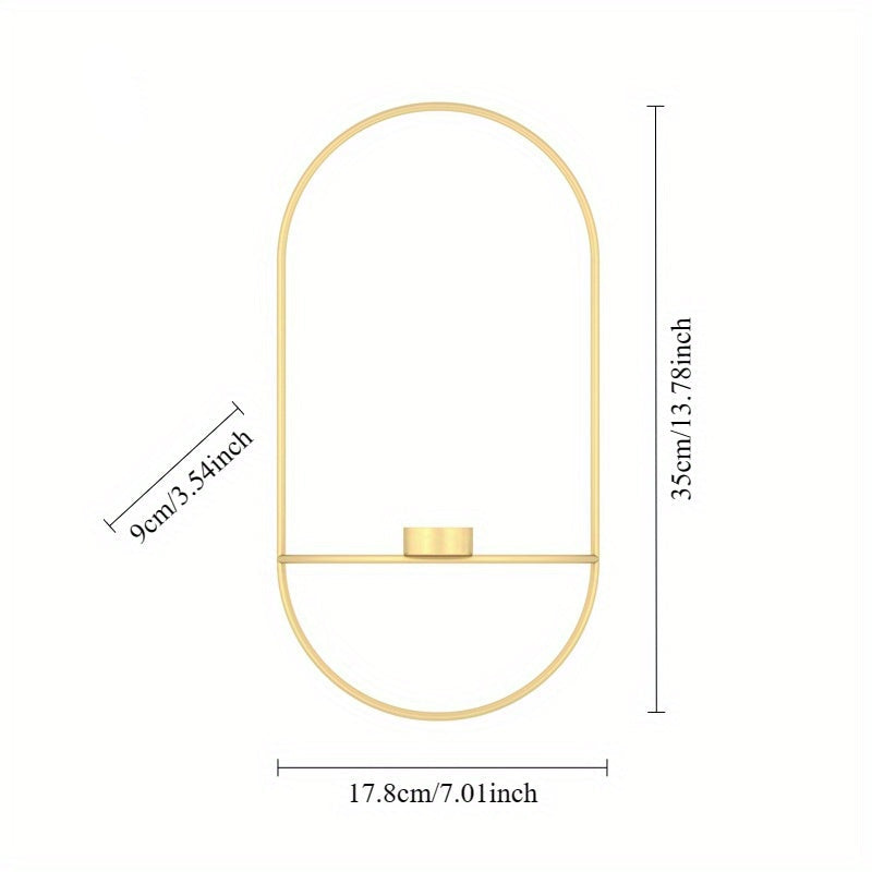 bougeoir mural design dore - Esprit Chandelier