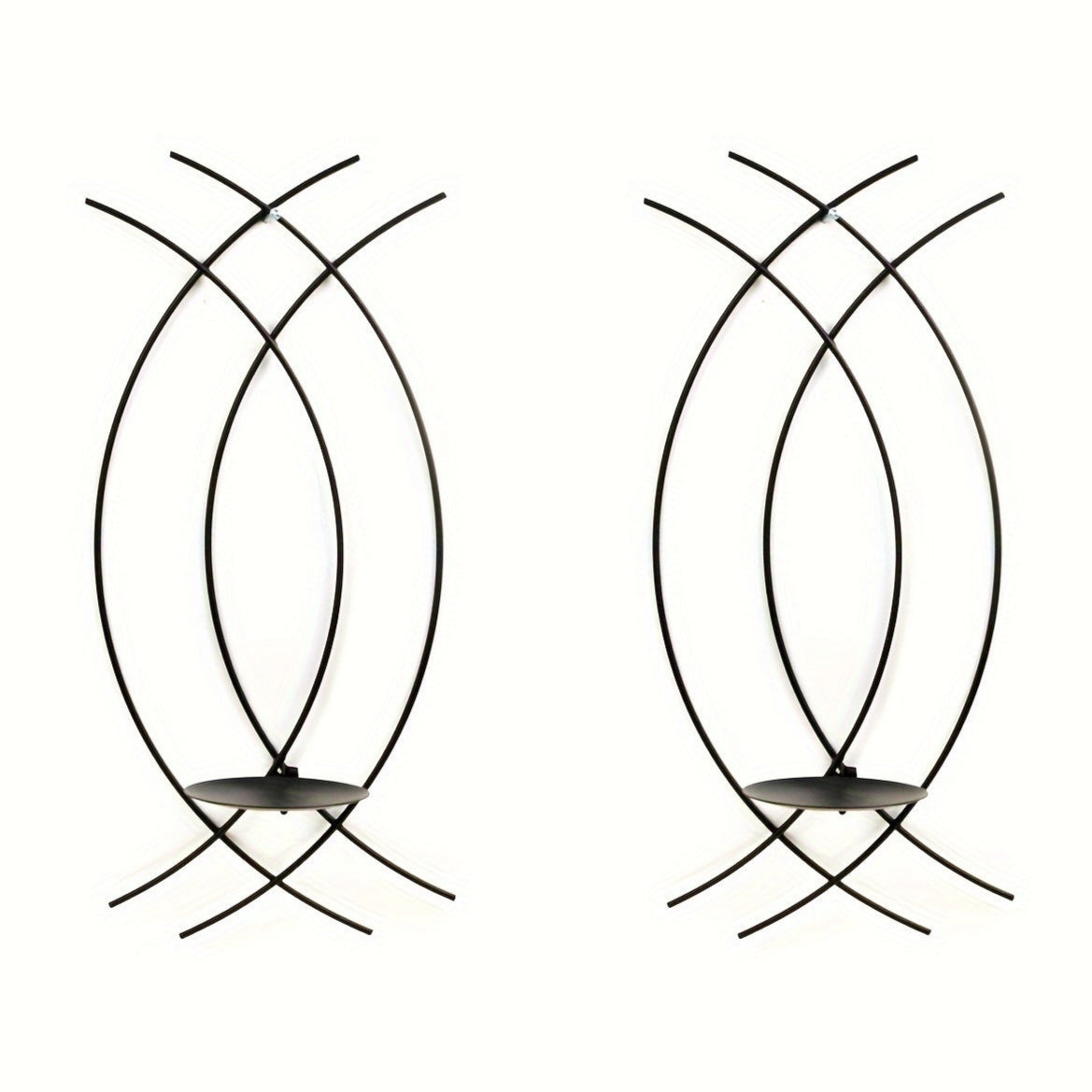 bougeoir mural noir moderne - Esprit Chandelier