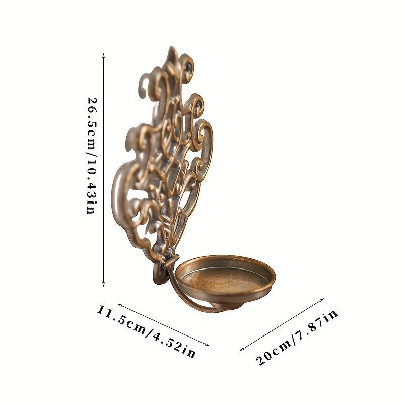 bougeoir mural renaissance dore - Esprit Chandelier