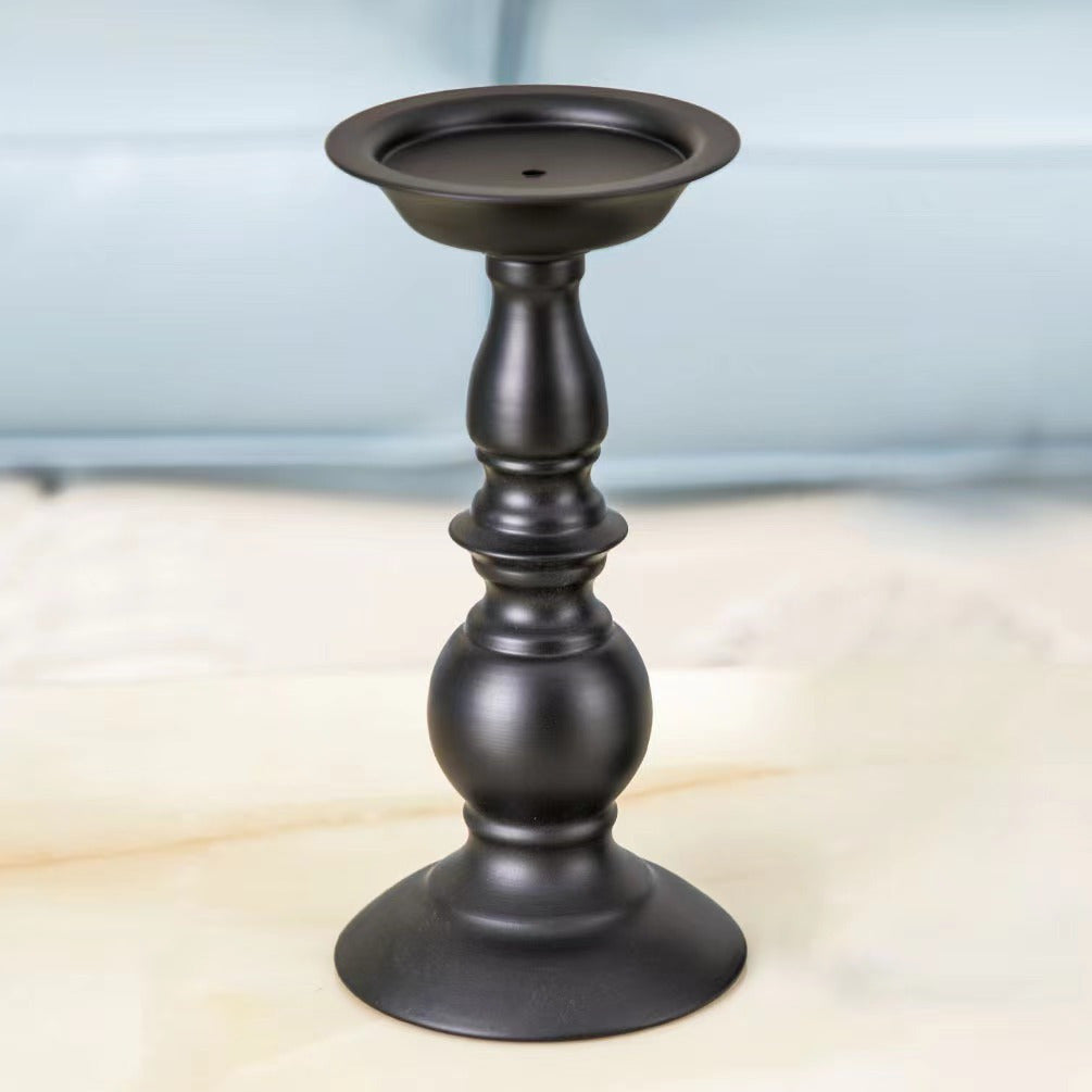 bougeoir noir rustique L - Esprit Chandelier