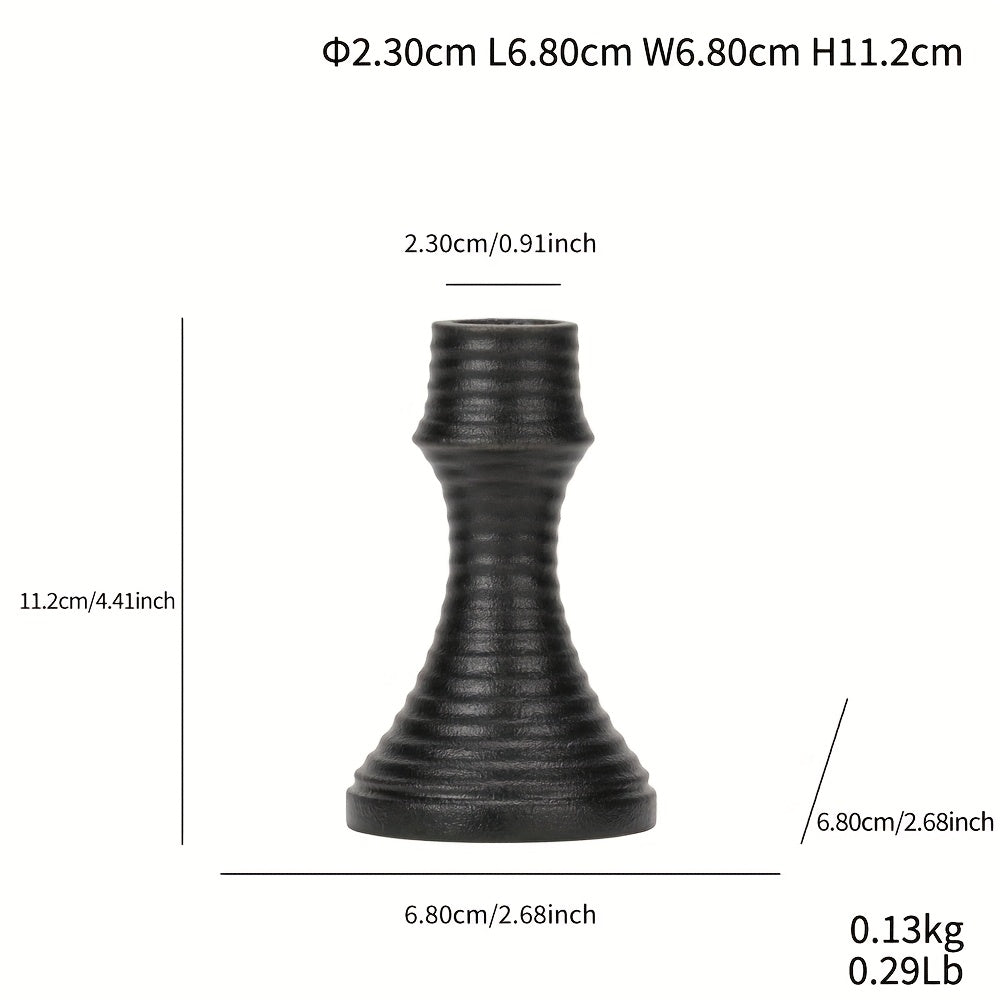 bougeoir noir scandinave céramique - Esprit Chandelier