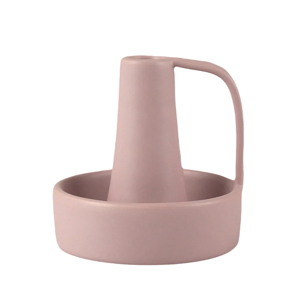 bougeoir rose phare céramique - Esprit Chandelier