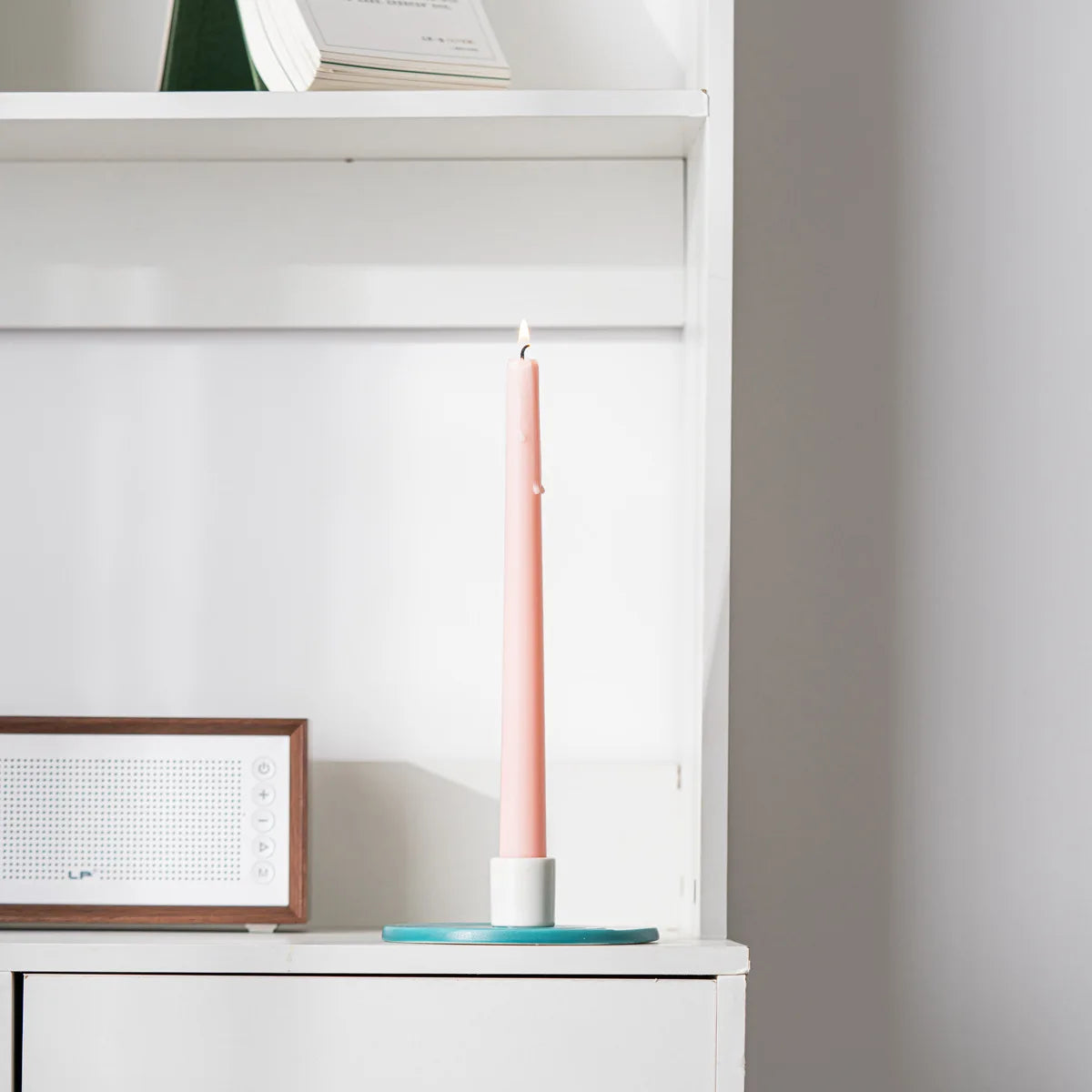 bougeoir plat céramique vert - Esprit Chandelier