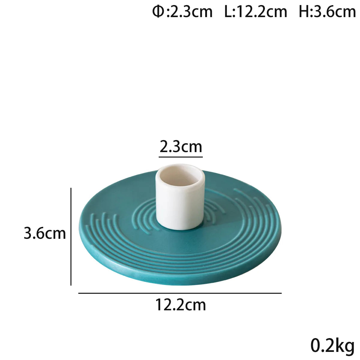 bougeoir plat vert - Esprit Chandelier